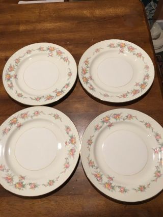 Set Of 4 Vintage Homer Laughlin Countess Eggshell Georgian 10 " Dinner Plates Ec