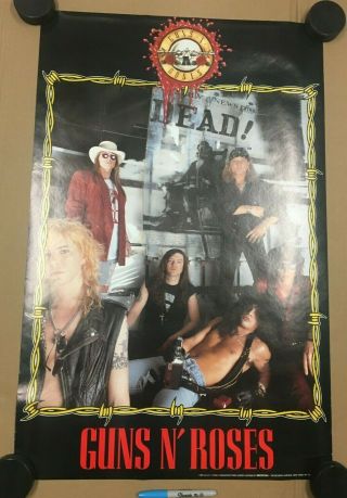 Guns N Roses - Use Your Illusion - Poster - Rare 1991 - Axl Rose Slash Duff Izzy