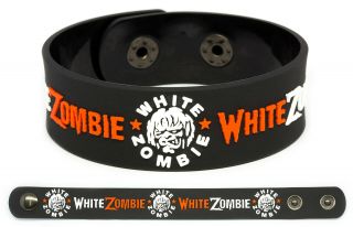 White Zombie Wristband Rubber Bracelet