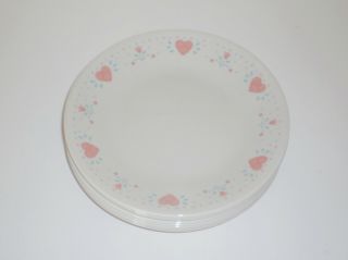 Set Of 8 Corelle Forever Yours 6 - 3/4 " Bread And Butter Plates