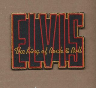 2 3/8 X 3 " Elvis Presley The King Of Rock N Roll Iron On Patch P1