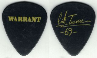 Warrant - Very Rare Tour Guitar Pick Jani Lane - Erik Turner Yellow/black - - - 69