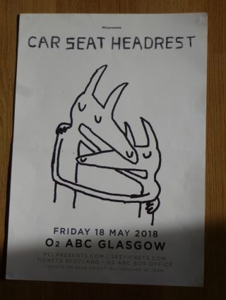 Car Seat Headrest Live Concert Memorabilia - Glasgow May 2018 Concert Gig Poster