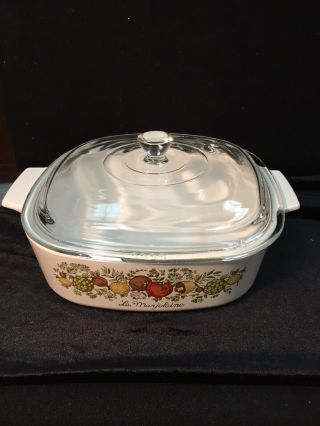 Corning Ware Spice Of Life Casserole Dish 2 Qt A - 2 - B La Marjolaine With Lid