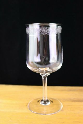 Lenox Moonspun Crystal Platinum Wine Glass (es) Glasses Goblet Minty