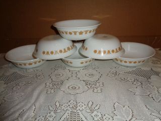 Corelle Butterfly Gold Soup Cereal Bowls Set Of Six