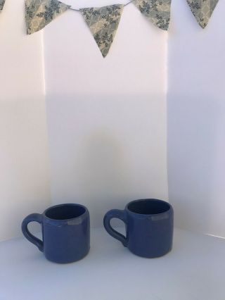 (2) Bybee Pottery Blue Mugs Kentucky