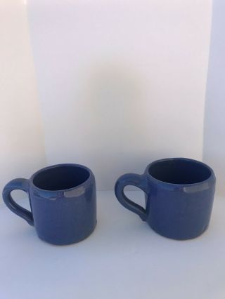 (2) Bybee Pottery Blue Mugs Kentucky 2
