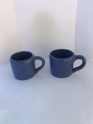 (2) Bybee Pottery Blue Mugs Kentucky 3