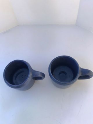 (2) Bybee Pottery Blue Mugs Kentucky 4