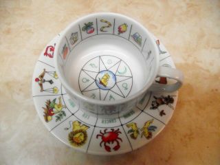 Fortune Telling Tea Cup & Saucer Zodiac International Collectors Guild Japan