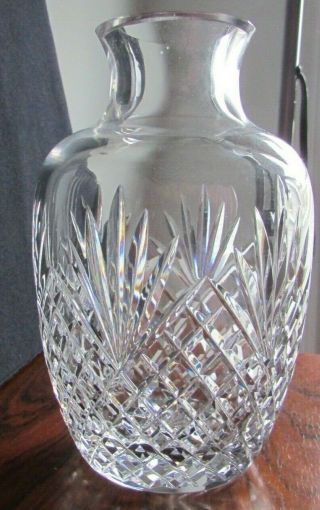 Hand Cut 24 Lead Crystal Vase By Violetta 6.  25 " Tall Diamond Cut Alana Carina