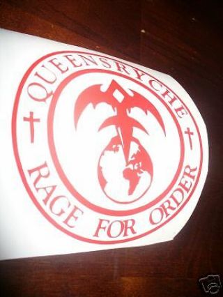 8 Inch Queensryche Rage For Order Decal In White