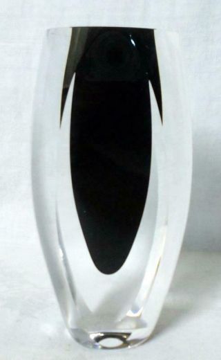 Sommerso Art Glass Vase Mandruzzato Murano Style