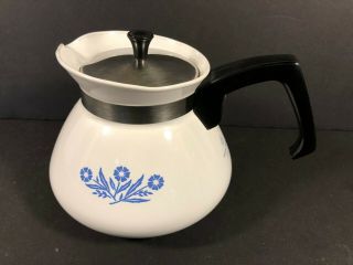 Vintage Corning Ware Blue Cornflower 6 Cup Tea Pot