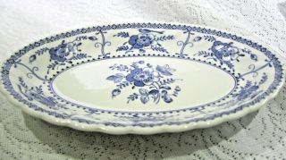 Johnson Bros.  Indies Blue Oval Pickle Dishes