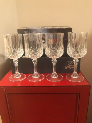 4 Cristal D’arques Longchamp Wine Glasses (7.  5 Ounce)