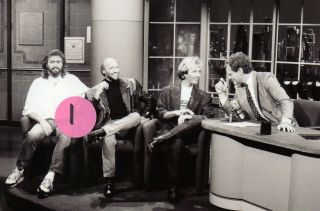 Bee Gees David Letterman 9 - 4x6 B&w Photo Set 10aa