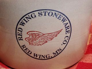 Red Wing Logo advertising CROCK Bread Baker Redwing Stoneware Pottery 3