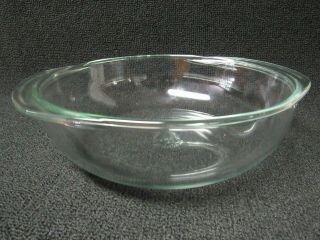 Vintage Pyrex 3 Qt Clear Glass Round Casserole Dish With Tab Handles 026