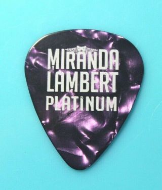 Miranda Lambert // Carolyn Dawn Johnson Concert Tour Guitar Pick // Purple Pearl