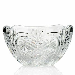 Marquis By Waterford Dorchester 6.  75 " Scalloped Edge Crystalline Bowl