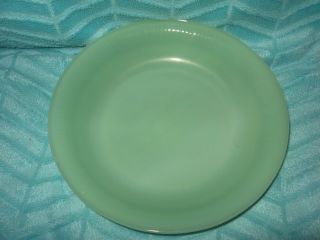 Vtg Fire King Oven Ware Jadeite Ribbed Flat Soup Cereal Salad Bowl Jane Ray