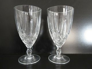 Set Of 2 Waterford Crystal Marquis Stemmed Water Goblets 7 "