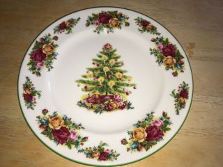 ROYAL ALBERT OLD COUNTRY ROSES HOLIDAY CLASSIC GREEN TRIM 9 