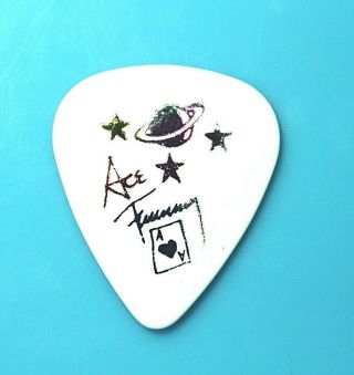 Ace Frehley // Custom Tour Guitar Pick // White/rainbow Foil Kiss Comet Band