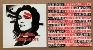 Madonna American Life Two Rare Promo 12 " X12 " Album Flat / Poster Double Sided