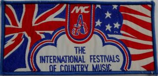 The International Festivals Of Country Music Vintage Early 80`s Sew On Patch