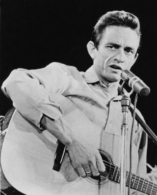 1964 American Singer Johnny Cash Glossy 8x10 Photo Country Music Print Portrait