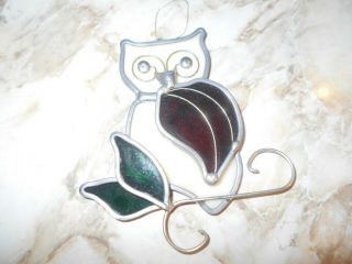 Tiffany & Co.  Stained Glass Suncatcher Owl