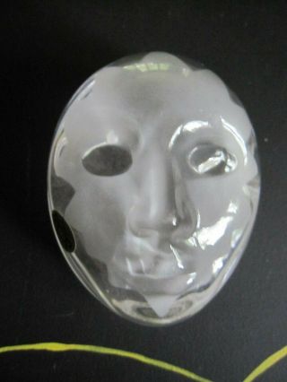 Royal Crystal Rock Rcr Italy Lead Candy Trinket Dish Face Anthropologic Mask