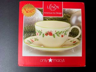 Lenox American By Design Holiday Inspirations,  Cup And Saucer Set,