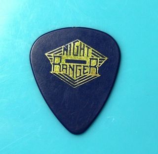 Night Ranger // Jeff Watson 1998 Custom Tour Guitar Pick // Blue/gold