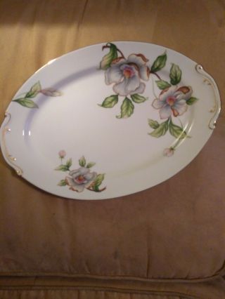 Vintage Roselyn China Dogwood Magnolia Large Platter 14 " Japan 1950 