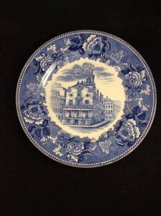 Wedgwood Of Etruria And Barlaston Boston Scenes " Old State House " Dinner Plate