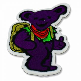 Grateful Dead Purple Dancing Bear Backpack Jacket Bears Deadhead Patch Patches