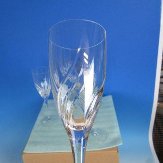 Set of 6 Mid - Century Modern Signed Champagne Glasses - 8½ inches 2
