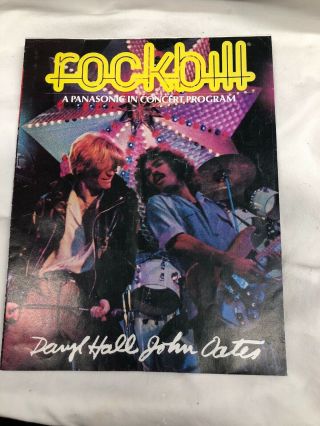 Vintage Daryl Hall And John Oates Panasonic Concert Program Poster Rockbill