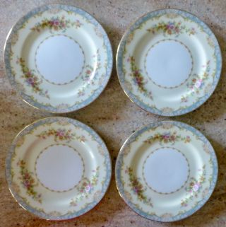 Set Of 4 - Noritake - Naomi - 674 - Bread Plates - 6 3/8 Inch