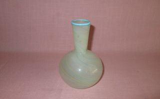 Vintage Murano Italy Art Glass Small Swirl Toso Dino Martens Bulbous Vase 6 "