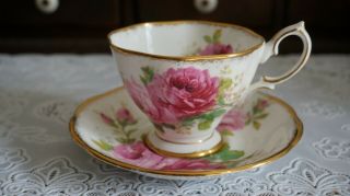 Vintage Royal Albert Bone China American Beauty Tea Cup & Saucer,  England