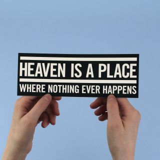 Talking Heads Bumper Sticker " Heaven ",  David Byrne,  Wave,  77,  Brian Eno,