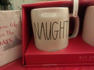 Rae Dunn Naughty And Holiday Mug Set Christmas Farmhouse