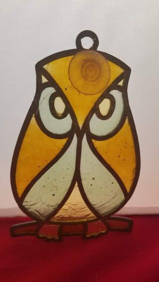 Vintage Stained Glass Owl 5 