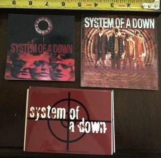 System Of A Down Sticker (3) Set Licensed Nos No Longer Made