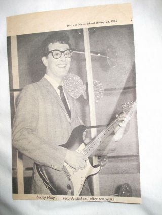 Buddy Holly Clippings From The Sun/nme/mm/rolling Stone/shropshire Star